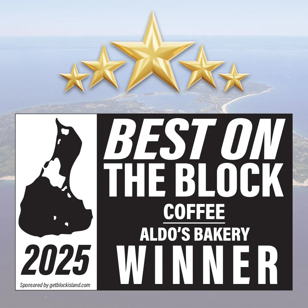 Best on the Block 2025 winner badge: Best Coffee, Aldo's Bakery