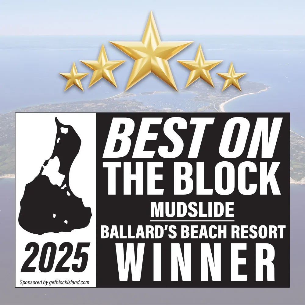 Best on the Block 2025 winner badge: Best Mudslide, Ballard's Beach Resort