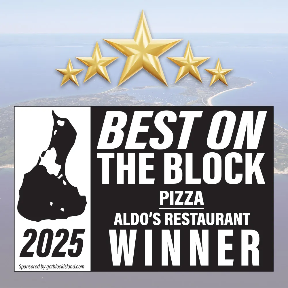 Best on the Block 2025 winner badge: Best Pizza, Aldo's Restaurant